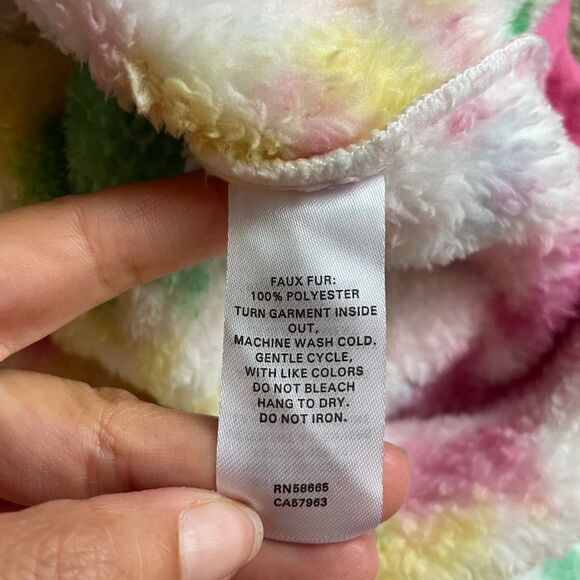 TREASURE & BOND Fleece Shirt Jacket Kids Large (10/12) Multicolor Tie Dye - Picture 8 of 11